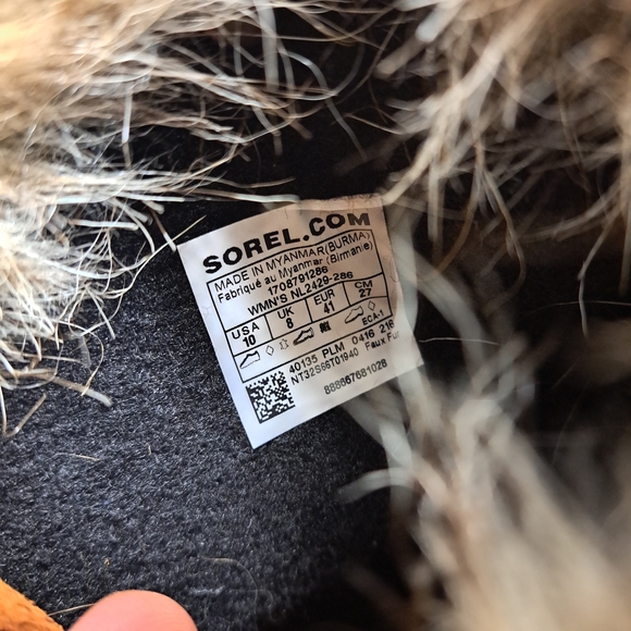 Sorel Boots Joan Of Arctic Tan Lace Up Waterproof Boots Women's Size 10 - Picture 13 of 13